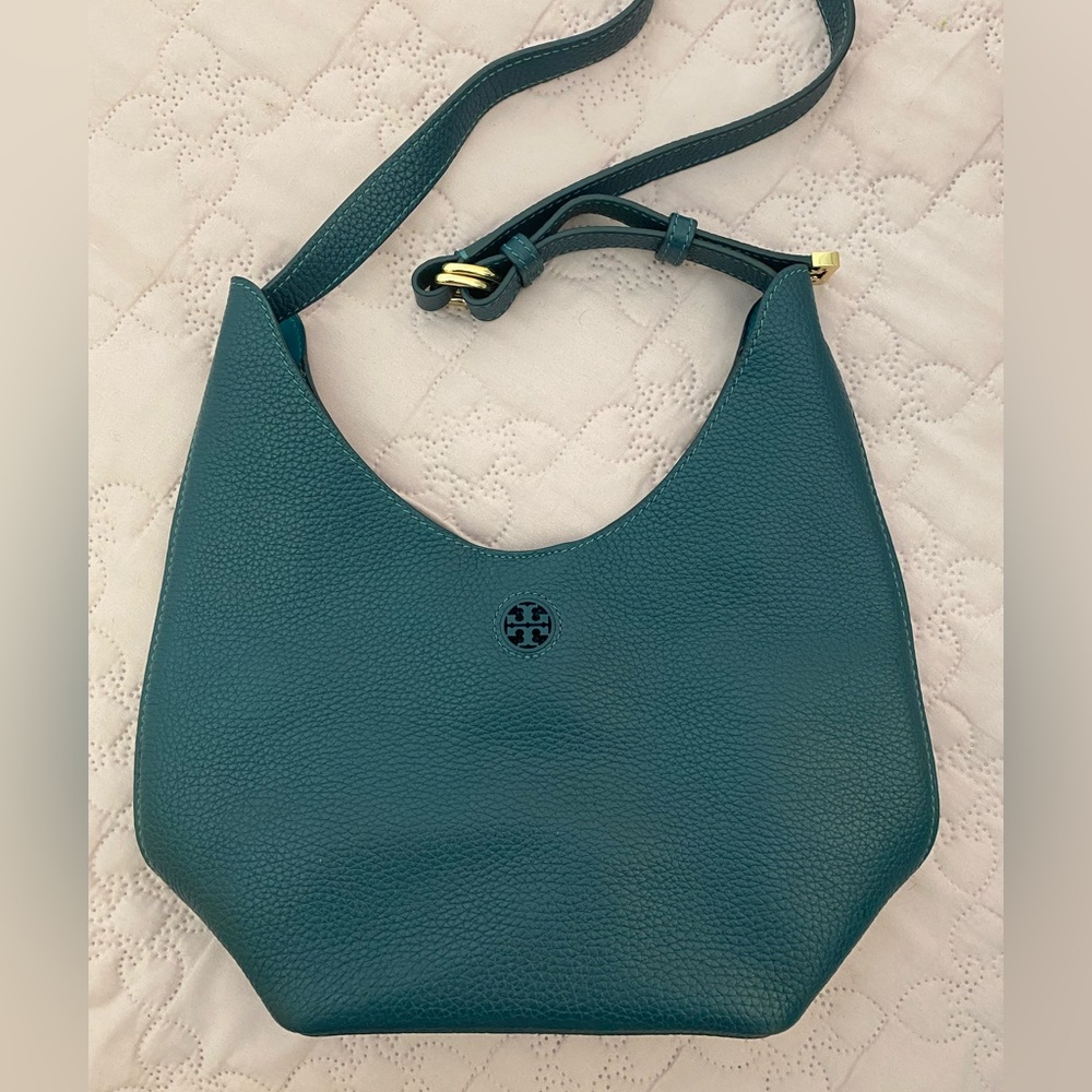 Tory Burch Oceano/ Turquoise Small Leather Perry Crossbody Bag